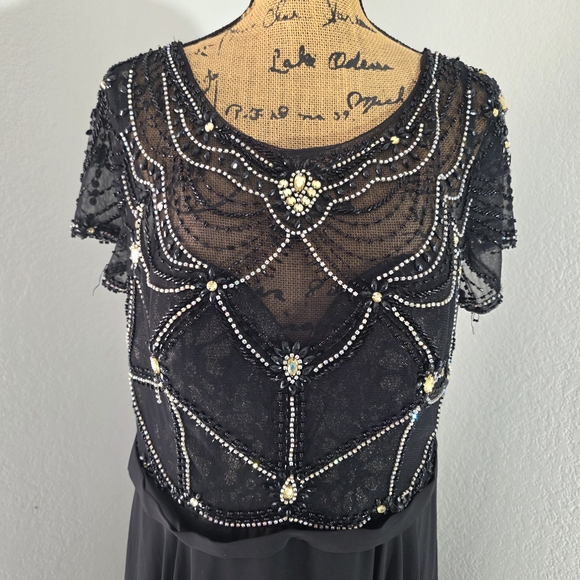 Dancing Queen Black Beaded Maxi Dress - Picture 4 of 6